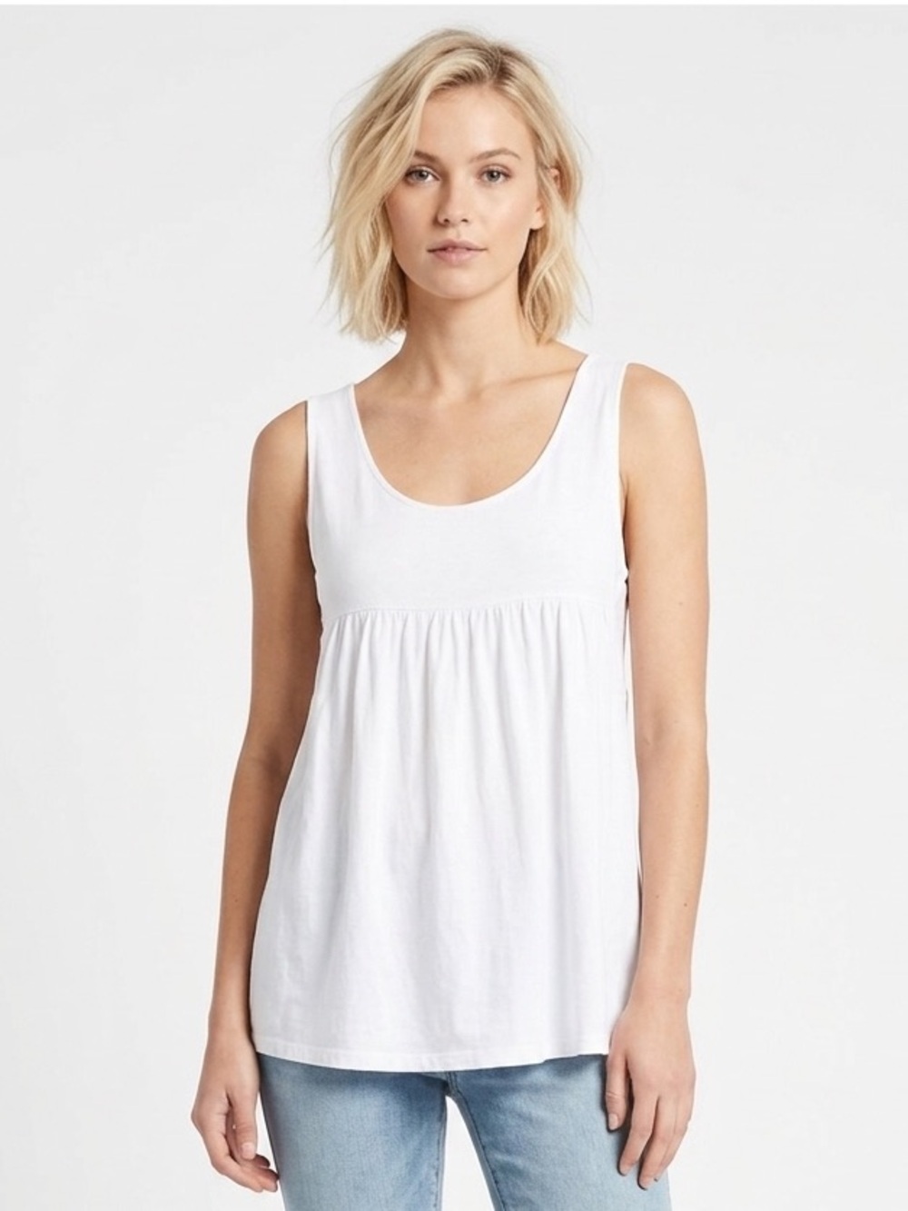Batik Bali white sleeveless top size small/medium